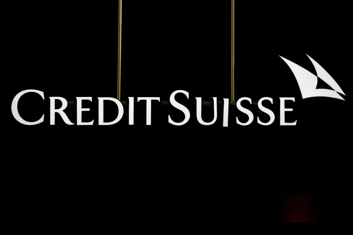 The logo of Swiss banking giant Credit Suisse is seen in Zurich, on Oct. 17, 2017. (Fabrice Coffrini/AFP via Getty Images)