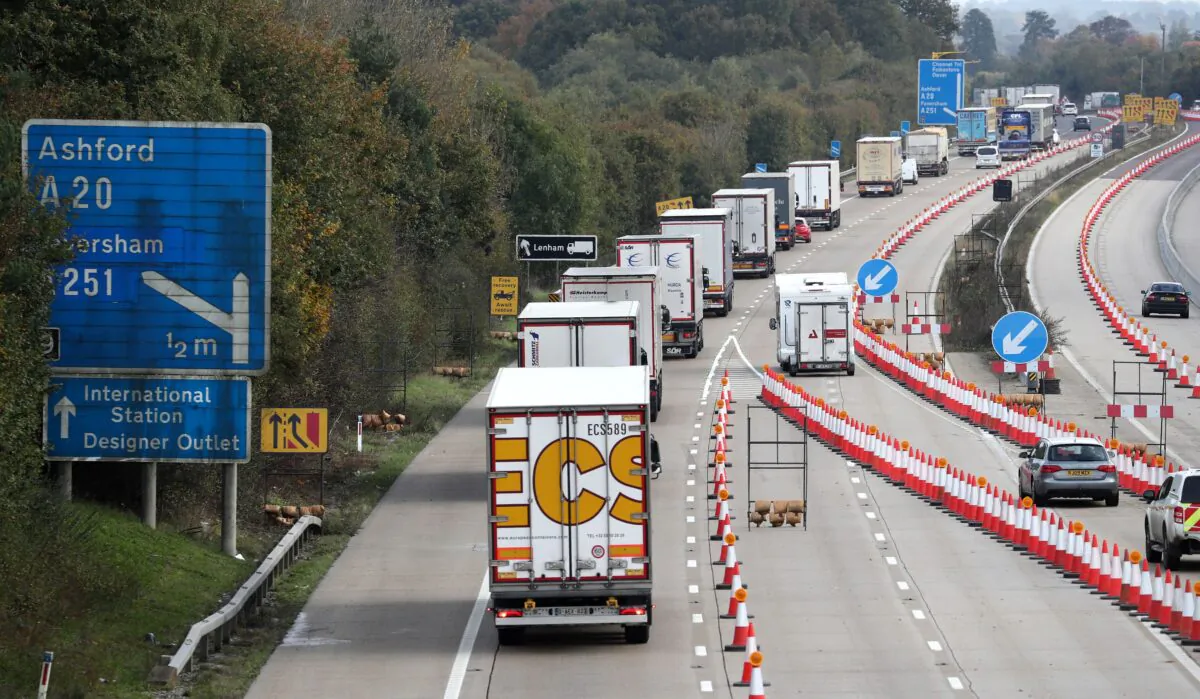 New European Union border identity checks could lead to 17-mile queues of lorries at Dover, MPs have been told. Undated file photo. (Gareth Fuller/PA)