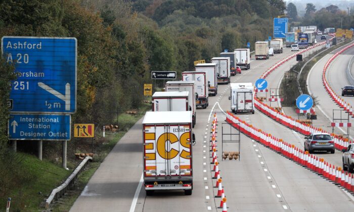 New European Union border identity checks could lead to 17-mile queues of lorries at Dover, MPs have been told. Undated file photo. (Gareth Fuller/PA)
