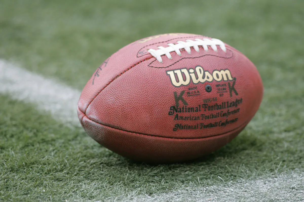 A general view of the ball taken during the game between the Oakland Raiders and the New York Jets at Giants Stadium in East Rutherford, New Jersey on Dec. 18, 2005. (Jim McIsaac/Getty Images)