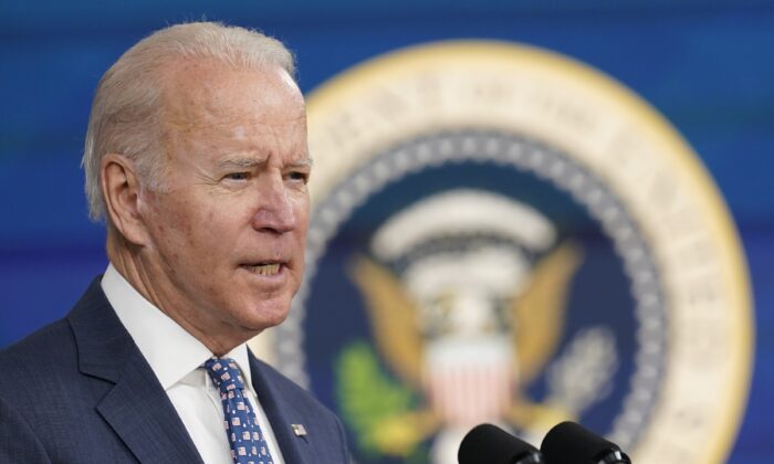 President Joe Biden speaks during an announcement in Washington on Nov. 22, 2021. (Susan Walsh/AP Photo)