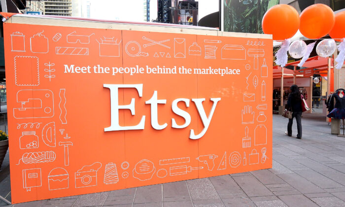 Etsy Sellers Market in Times Square celebrating Etsy's going IPO at Nasdaq in New York, on April 16, 2015. (Paul Zimmerman/Getty Images for NASDAQ)