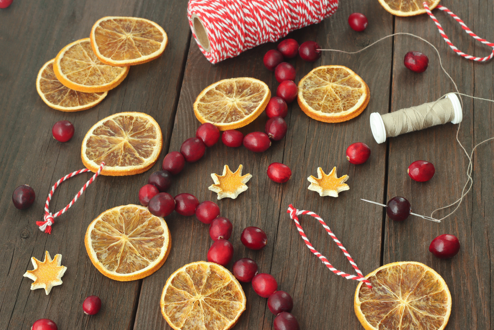 How to make an easy yet impressive autumn garland with cranberries