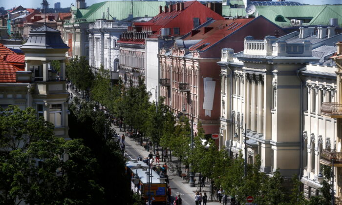 A view of Gediminas street in Vilnius, Lithuania, on May 19, 2018. (Ints Kalnins/Reuters)