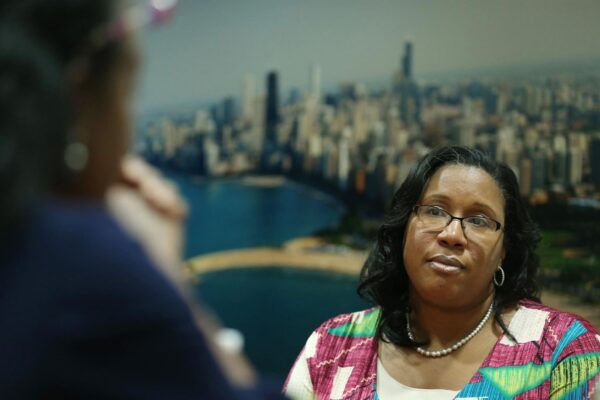 Chicago Treasurer Melissa Conyears-Ervin listens