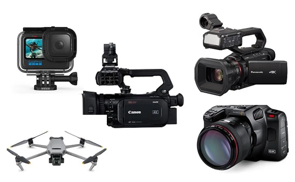 (Courtesy of Canon; Panasonic; Blackmagic; DJI, GoPro)