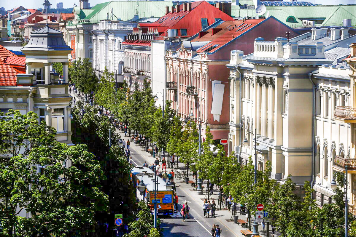 A view of Gediminas street in Vilnius, Lithuania, on May 19, 2018. (Ints Kalnins/Reuters)