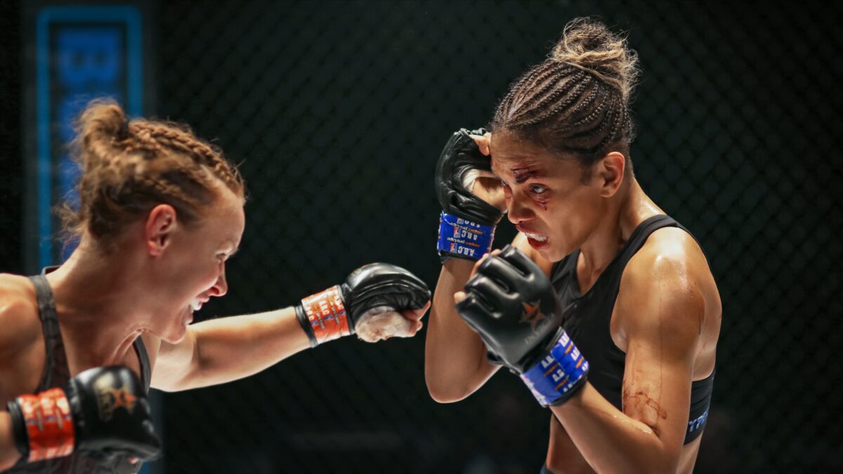 two female fighters in BRUISED
