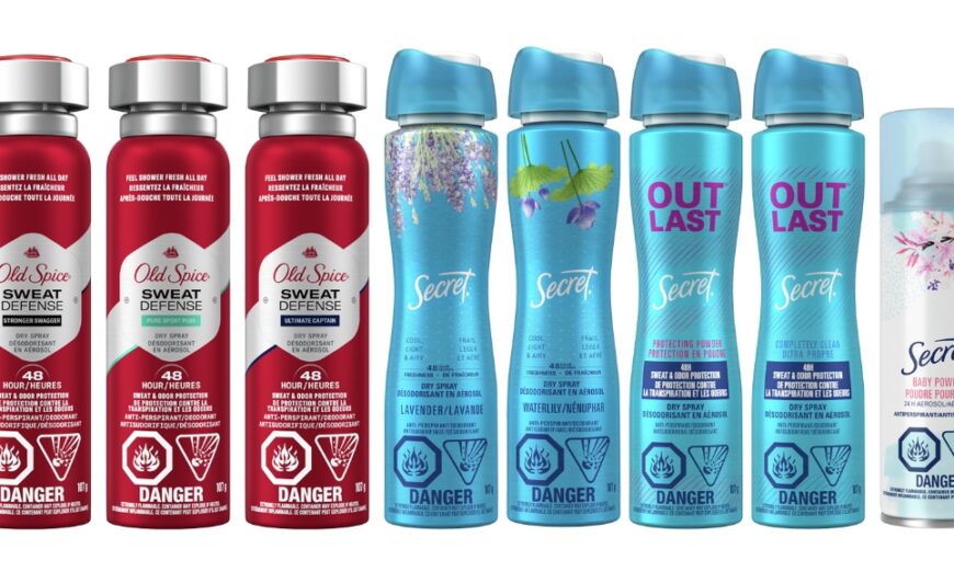 Specific Products included in Voluntary P&G Aerosol Spray Antiperspirant Recall
(Business Wire)