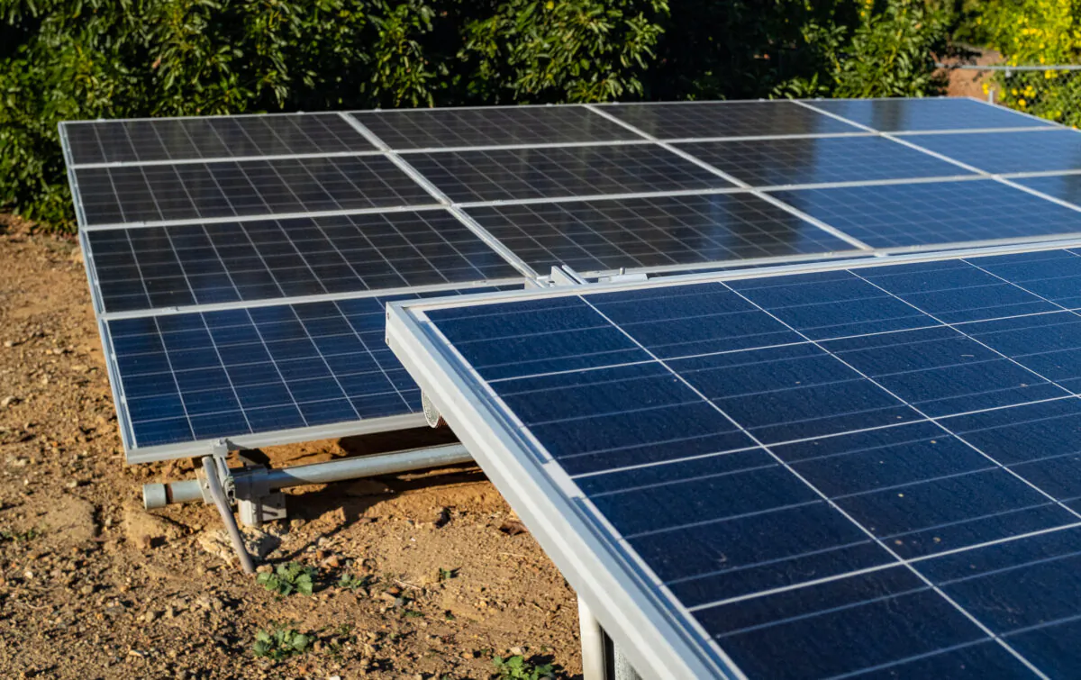 Solar panels in Temecula, Calif., on Nov. 24, 2021. (John Fredricks/The Epoch Times)