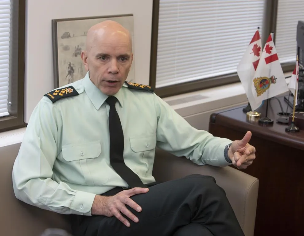 Chief Defence Staff General Wayne Eyre is shown in his office during an interview in Ottawa, Nov. 26, 2021. (The Canadian Press/Fred Chartrand)