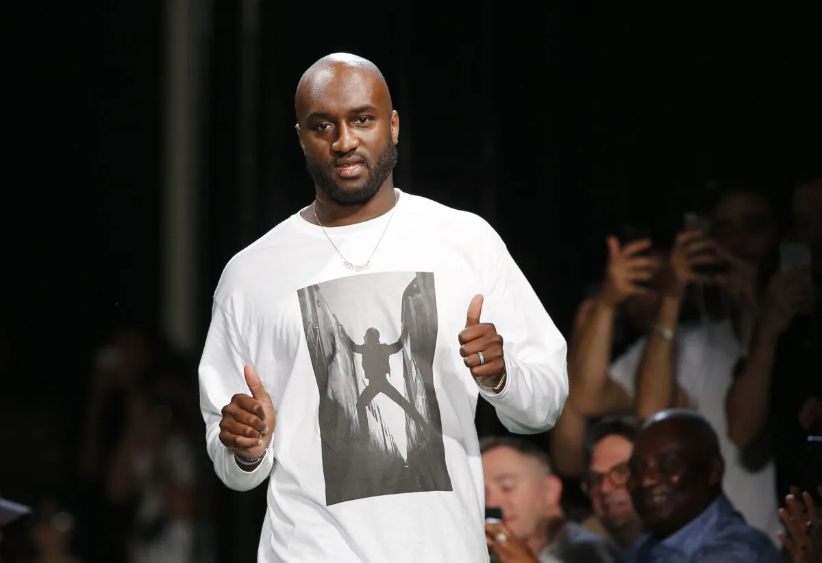 Fashion designer Virgil Abloh gives a thumbs up after the presentation of Off-White Men's Spring-Summer 2019 collection presented in Paris, on June 20, 2018. (Thibault Camus/AP Photo)