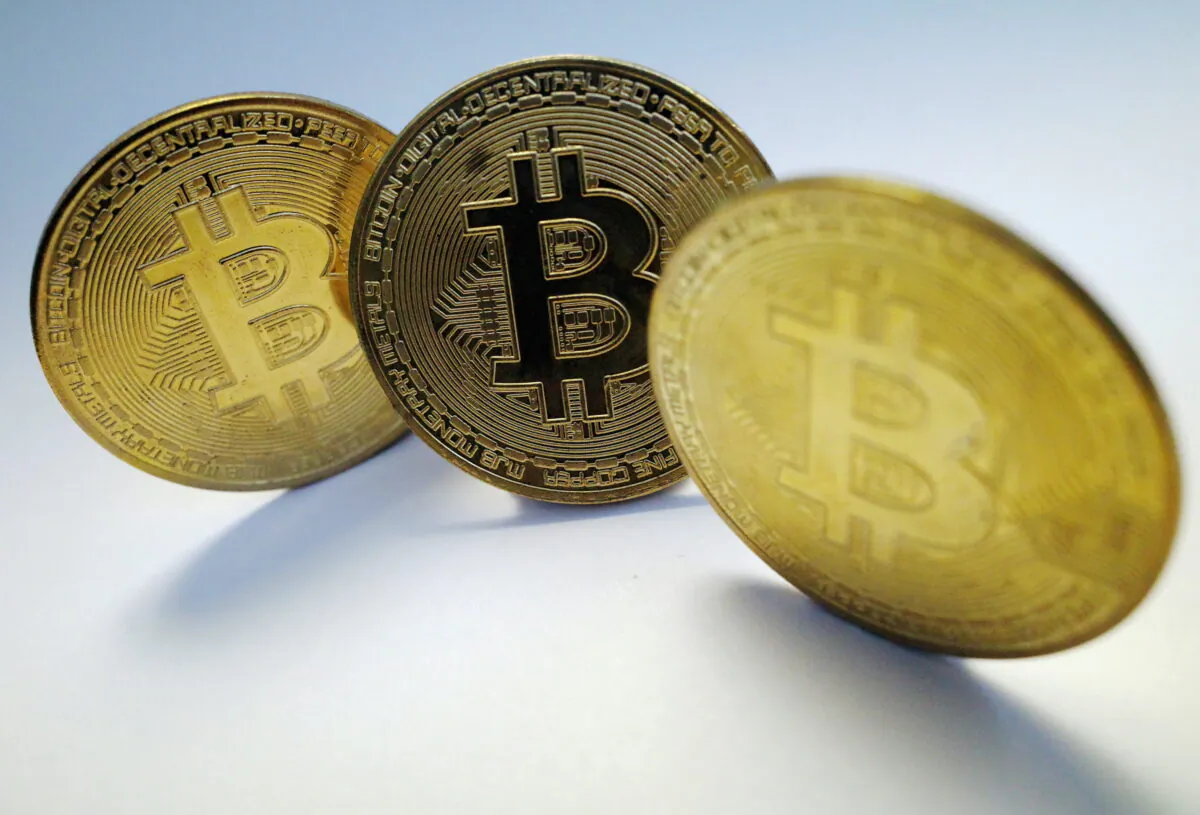 A representation of the virtual cryptocurrency Bitcoin is seen in this picture illustration taken Oct. 19, 2021. (Edgar Su/Reuters)
