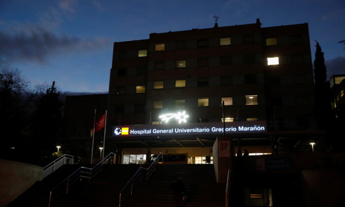 General view of Gregorio Maranon hospital, where its microbiology unit has detected Spain’s first case of the Omicron variant in Madrid, Spain on Nov. 29, 2021. (Susana Vera/Reuters)