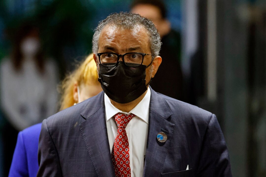 Tedros Ghebreyesus, director-general of the World Health Organization, in Paris on Nov. 11, 2021. (Ludovic Marin/AFP via Getty Images)