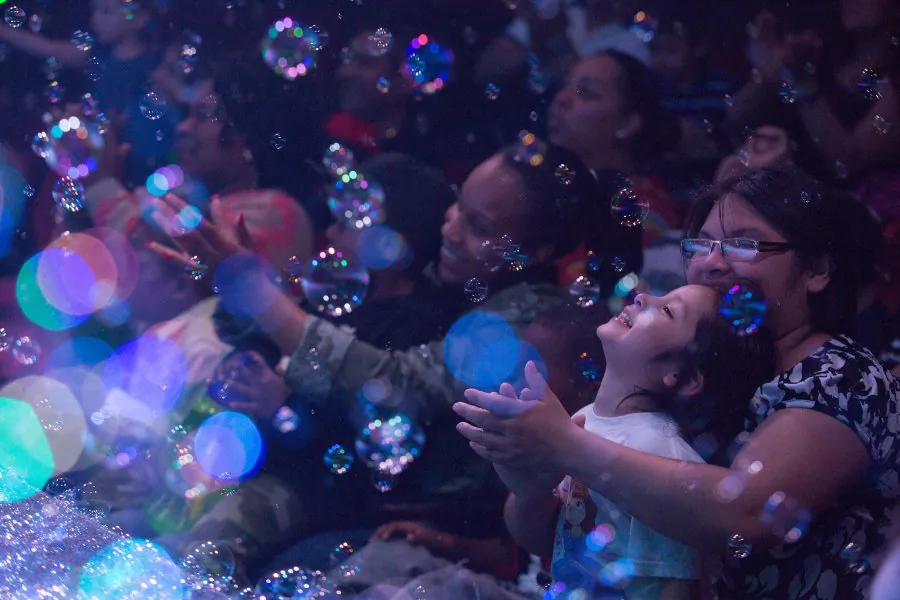 "The Gazillion Bubble Show" provokes audience wonder. (Courtesy of the production)