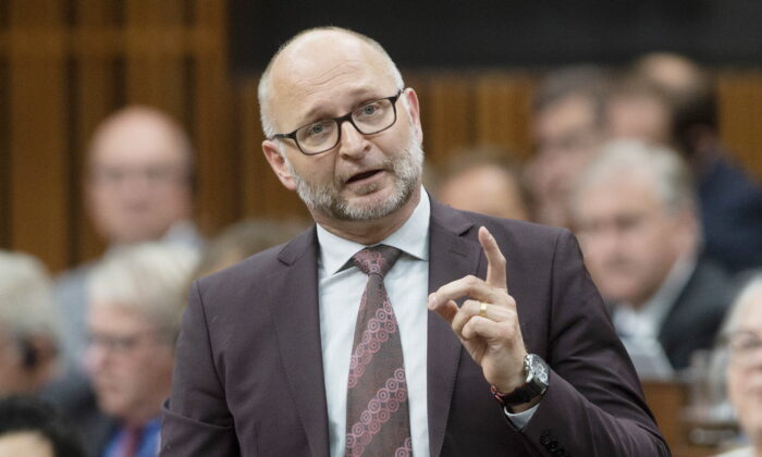 Justice Minister David Lametti responds to a question during question period in the House of Commons in Ottawa on June 17, 2019. (The Canadian Press/Adrian Wyld)