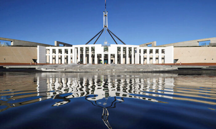 A general view of Australian Parliament House on August 14, 2021 in Canberra, Australia. (Gary Ramage/Getty Images)