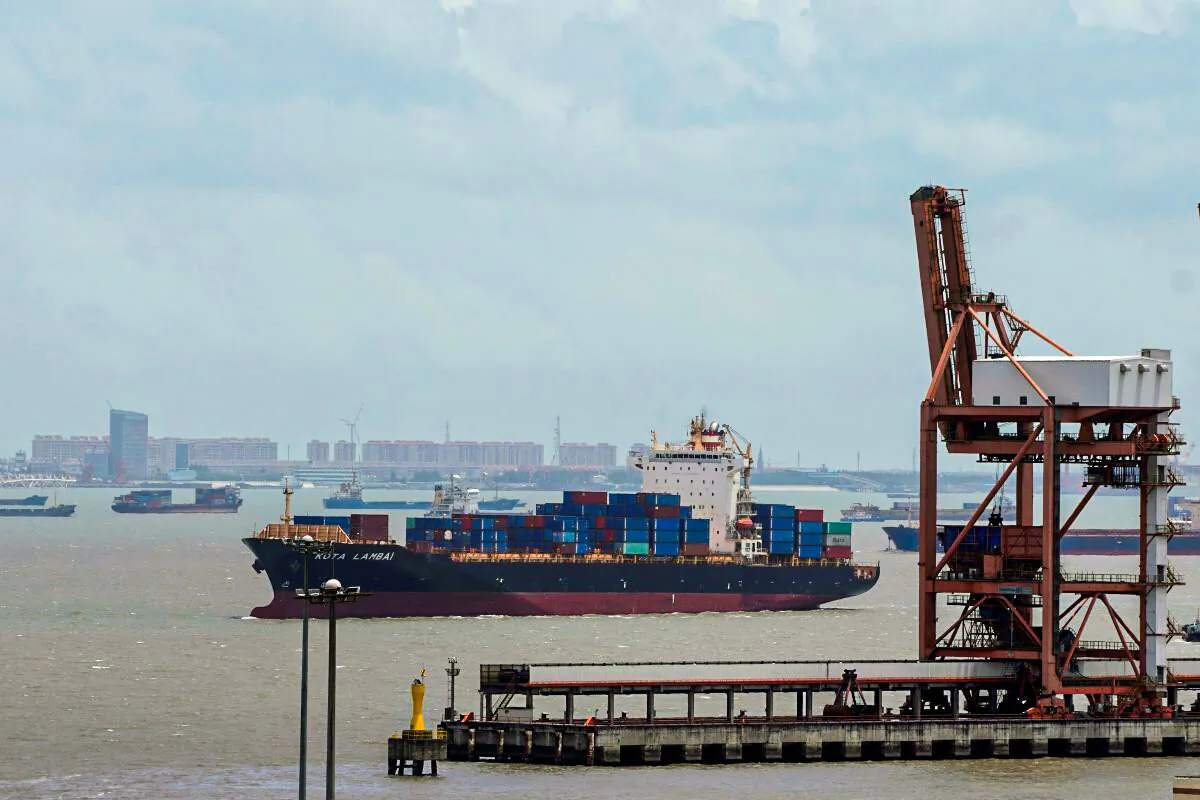Shipping containers at a port in Shanghai, China on July 10, 2018. (Aly Song/Reuters)
