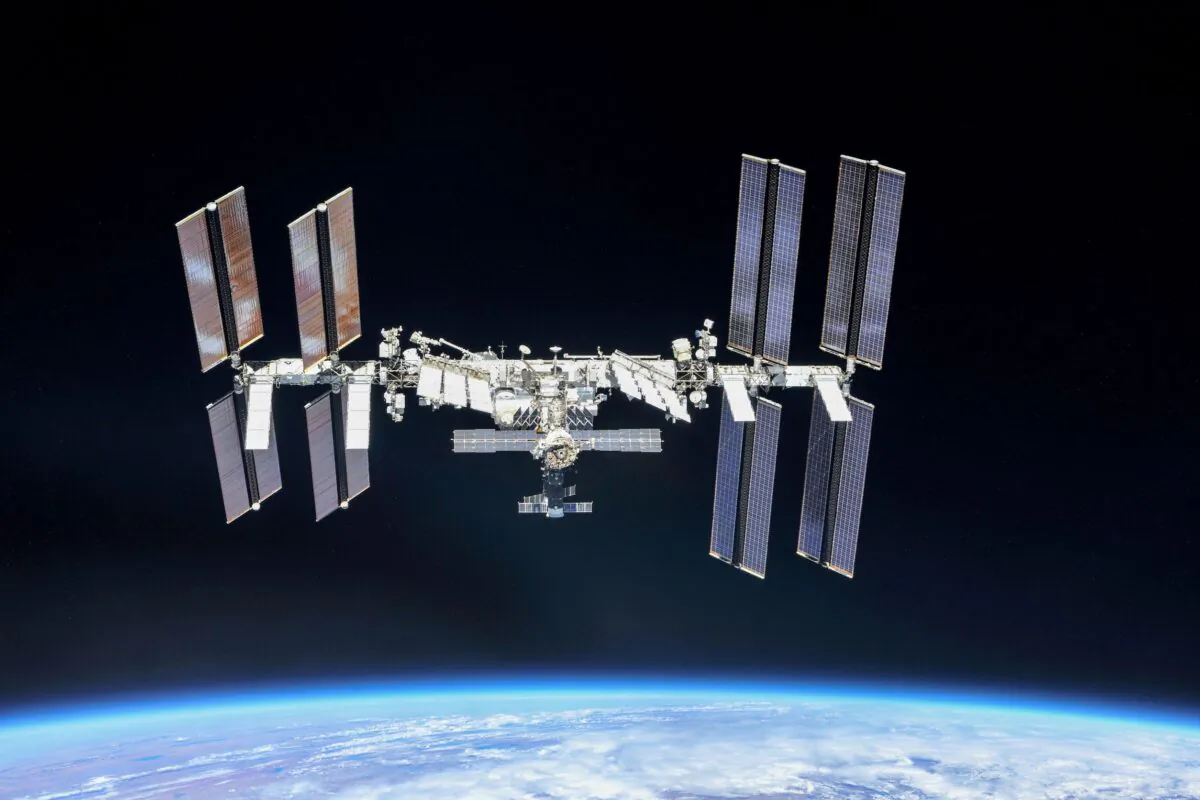 The International Space Station (ISS) photographed by Expedition 56 crew members from a Soyuz spacecraft after undocking, on Oct. 4, 2018. (NASA/Roscosmos)