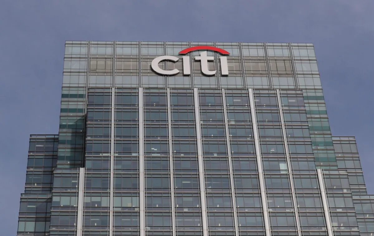The Citi bank logo is seen at their offices in London, Britain, on March 3, 2016. (Reinhard Krause/Reuters)