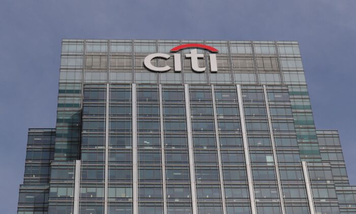 The Citi bank logo is seen at their offices in London, Britain, on March 3, 2016. (Reinhard Krause/Reuters)
