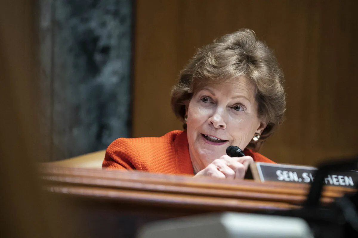 Sen. Jeanne Shaheen (D-N.H.) is seen in Washington on June 23, 2021. (Sarah Silbiger/Pool/AFP via Getty Images)
