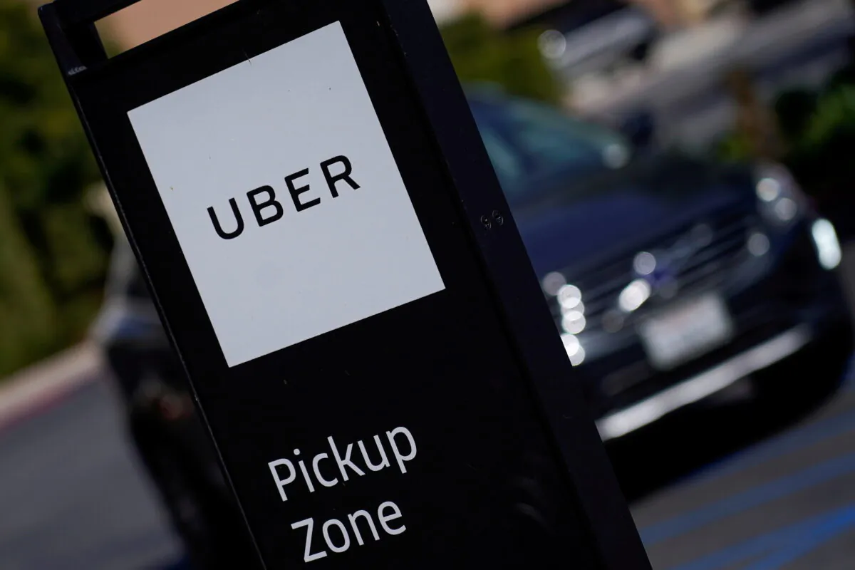 An Uber pick-up location is pictured in San Diego, Calif., on Sept. 30, 2019. (Mike Blake/Reuters)