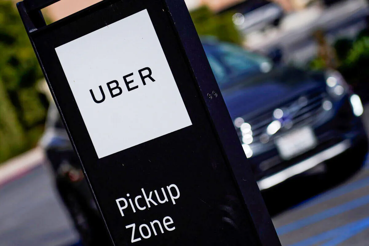 An Uber pick-up location in San Diego, Calif., on Sept. 30, 2019. (Mike Blake/Reuters)