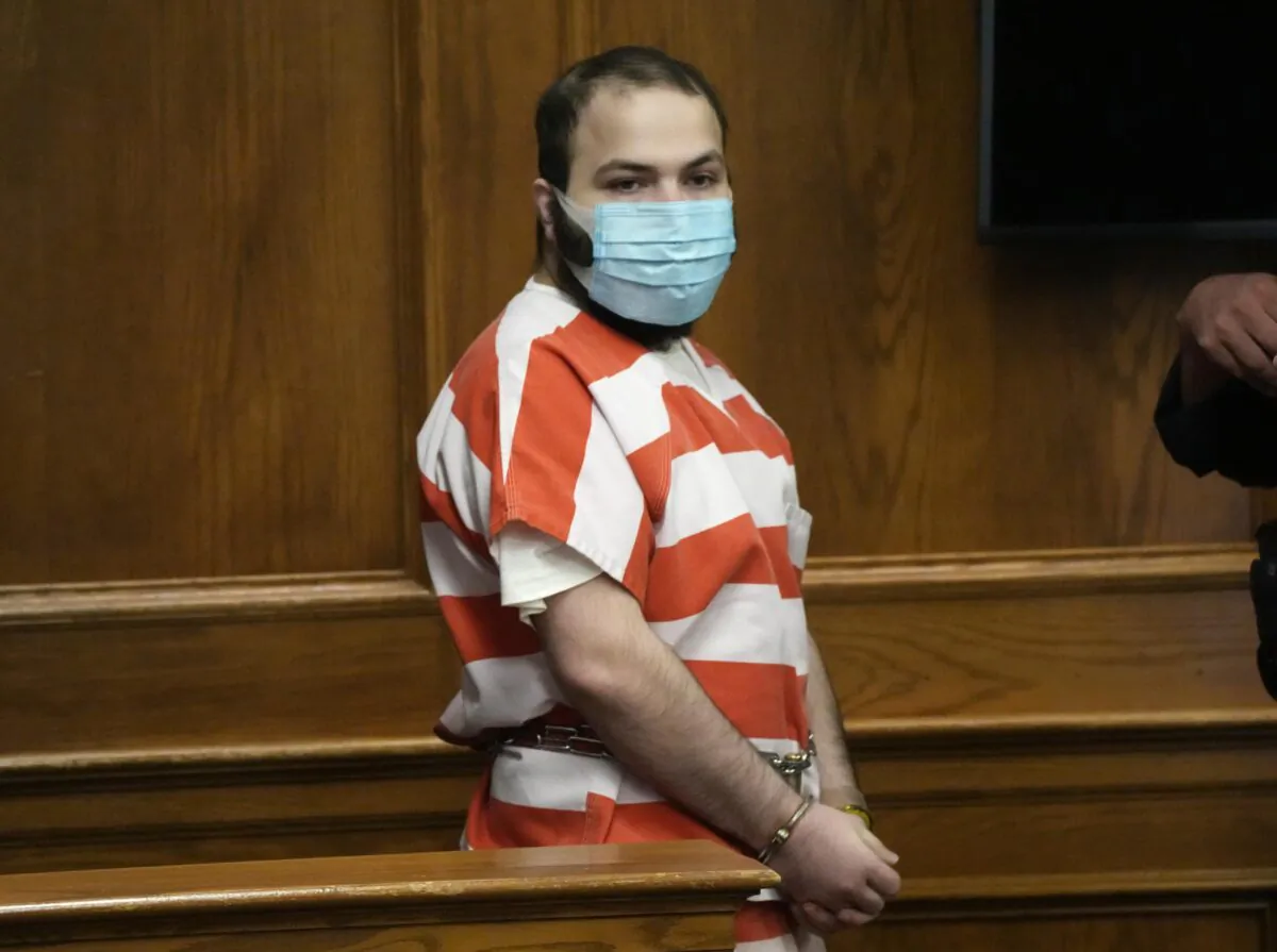 Ahmad Al Aliwi Alissa is led into a courtroom in Boulder, Colo., on Sept. 7, 2021. (David Zalubowski/AP Photo)