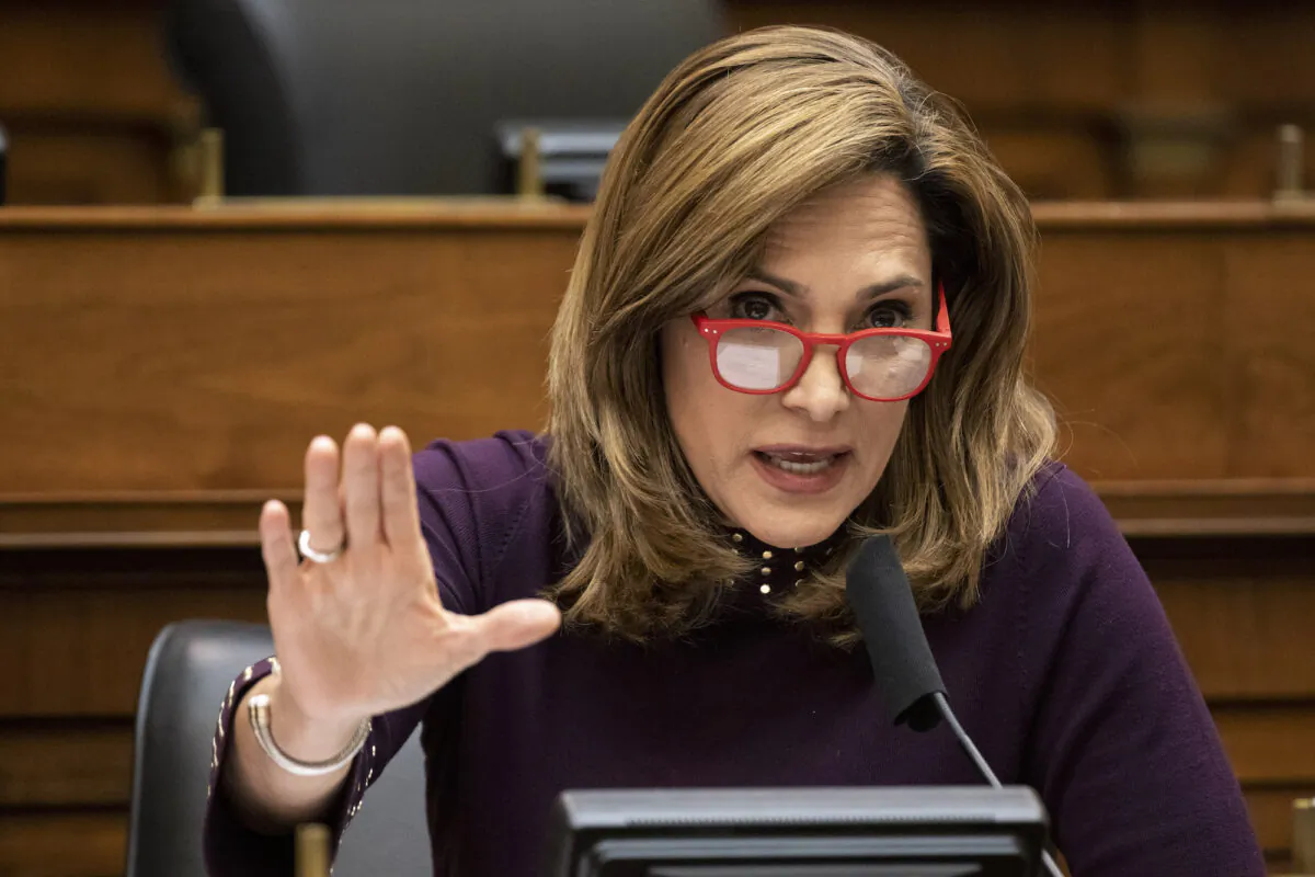 Rep. María Salazar (R-Fla.) speaks during a hearing in Washington, D.C., on March 10, 2021. (Ting Shen/Pool/Getty Images)