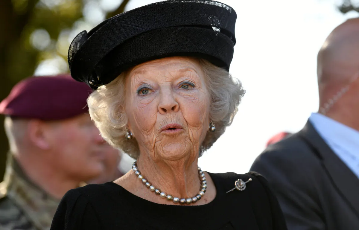 Dutch Princess Beatrix attends commemoration for the 75th anniversary of the Battle of Arnhem, part of Operation Market Garden in World War Two, in Ede, Netherlands, on Sept. 21, 2019. (Piroschka Van De Wouw/Reuters)