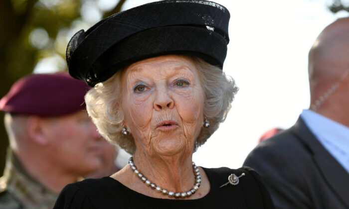 Dutch Princess Beatrix attends commemoration for the 75th anniversary of the Battle of Arnhem, part of Operation Market Garden in World War Two, in Ede, Netherlands, on Sept. 21, 2019. (Piroschka Van De Wouw/Reuters)