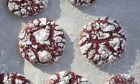 Red Velvet Crinkle Cookies