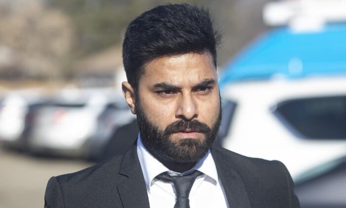 Jaskirat Singh Sidhu arrives for his sentencing hearing in Melfort, Sask., Friday, March, 22, 2019. (The Canadian Press/Kayle Neis)