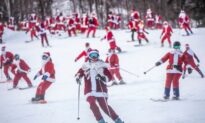 Skiing Santas Back to Shredding Maine Slopes for Charity