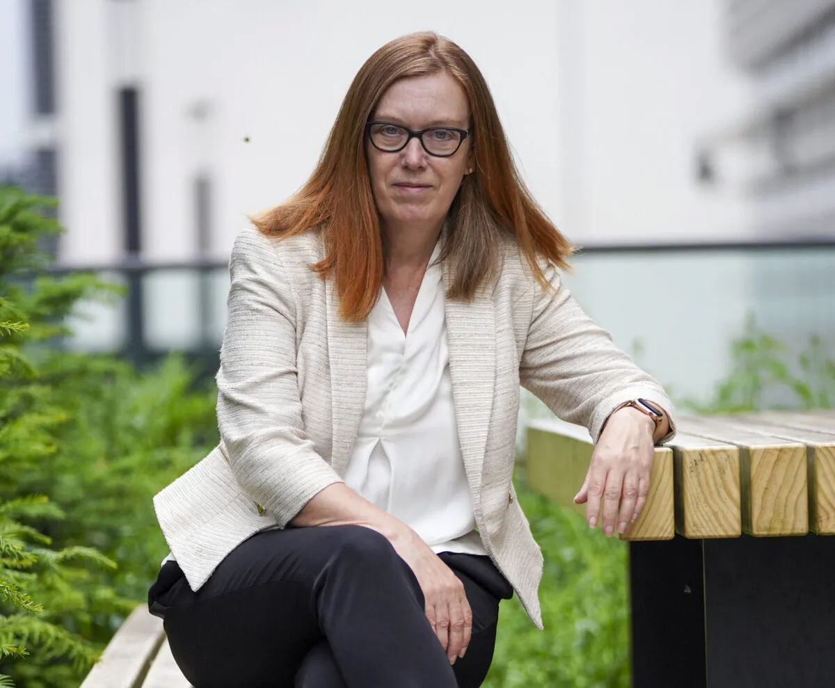 Professor Dame Sarah Gilbert on June 11, 2021. Gilbert is one of the scientists behind the Oxford-AstraZeneca COVID-19 vaccine. (Steve Parsons/PA via AP)