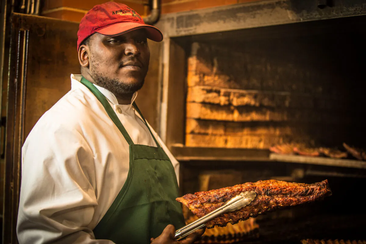 The Rendezvous has been serving up its unique style of barbecue since 1948 when the owner discovered a coal chute in the basement of his restaurant and decided to put his grilling skills to work. Rendezvous is famous for its dry rub seasoning. (Craig Thompson/Memphis Tourism)