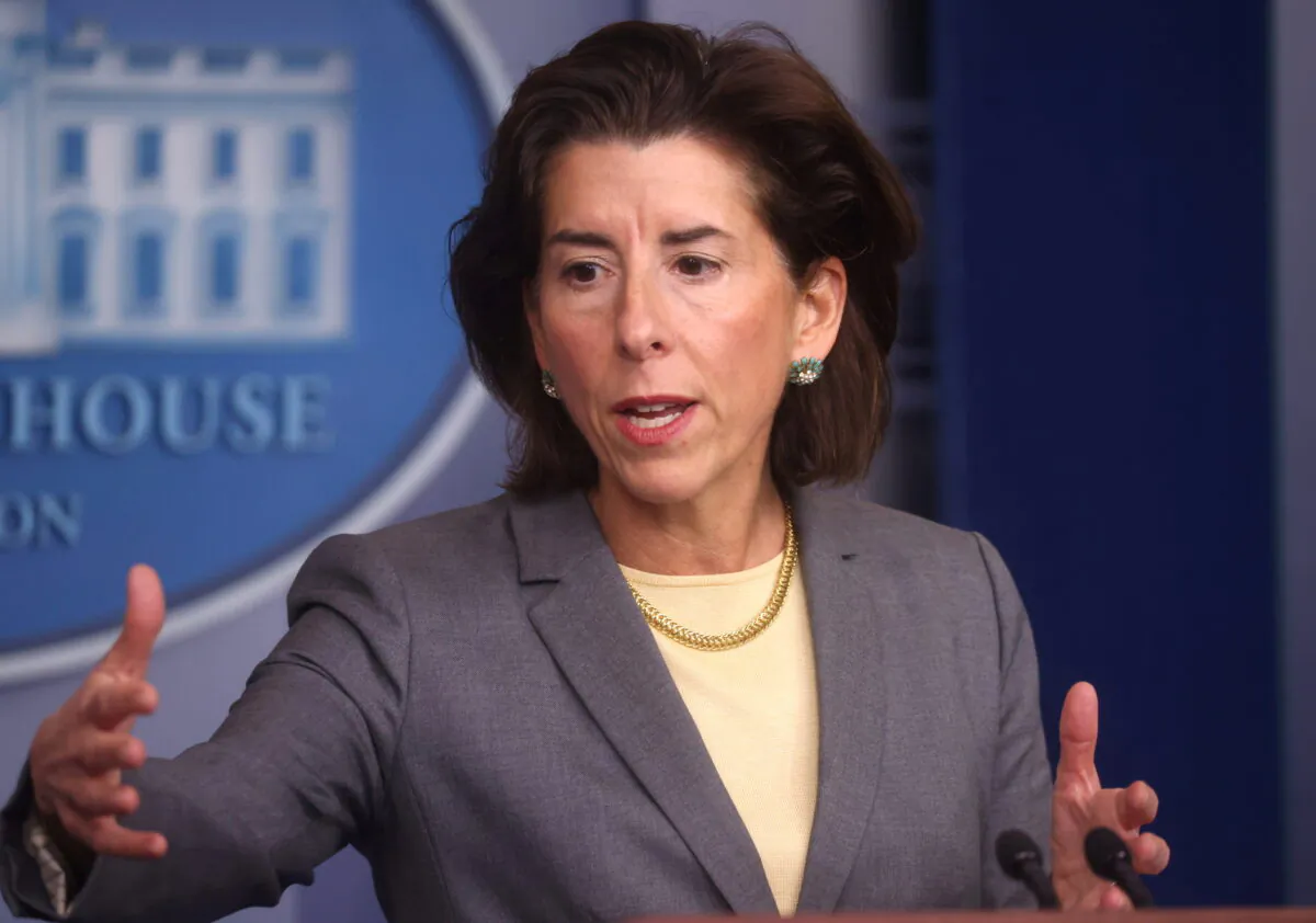 U.S. Secretary of Commerce Gina Raimondo speaks during a press briefing at the White House in Washington D.C., on Nov. 9, 2021. (Leah Millis/Reuters)