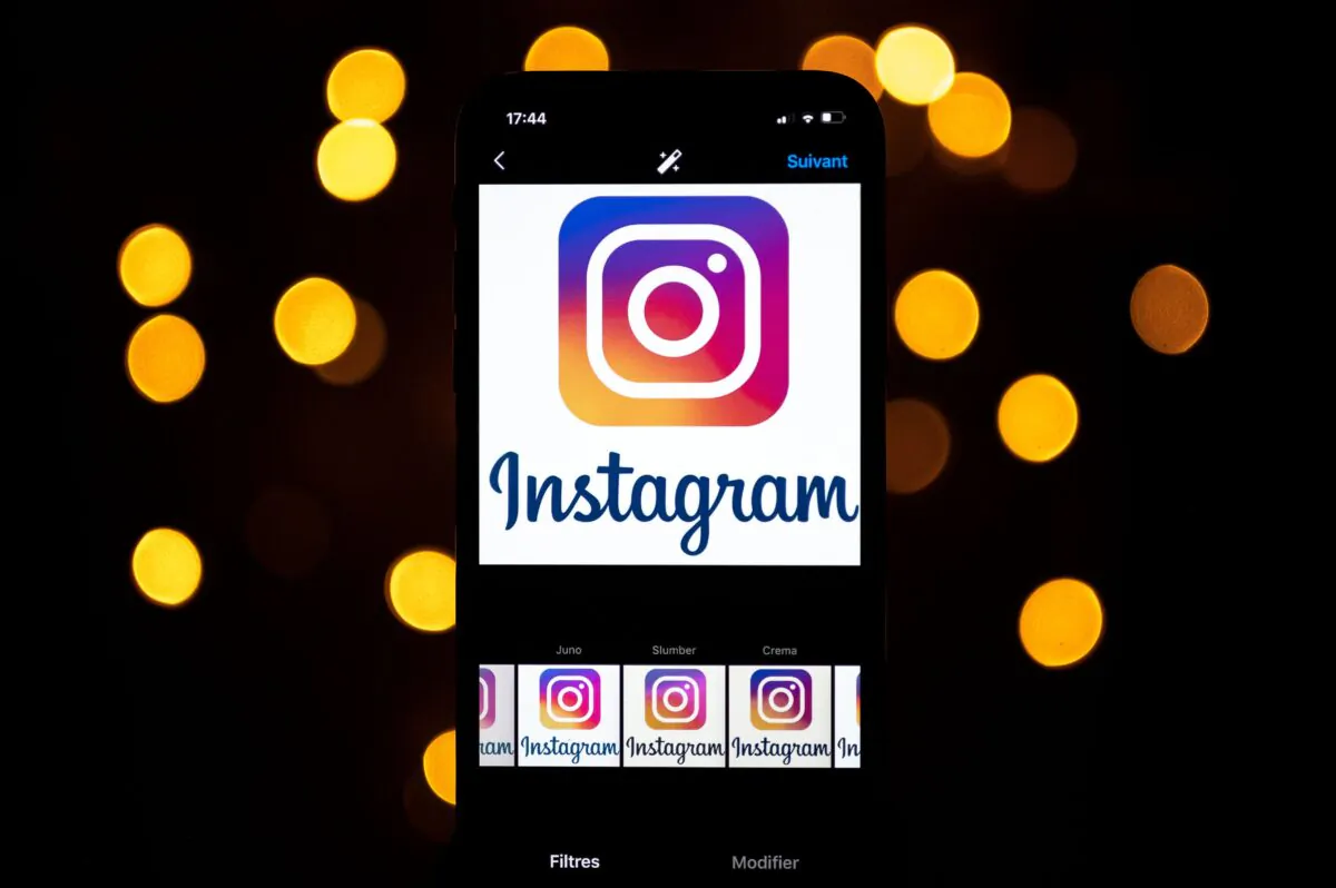 The logo of the social network Instagram is seen on a smartphone, in Toulouse, France, on Sept. 28, 2020. (Lionel Bonaventure/AFP/Getty Images)