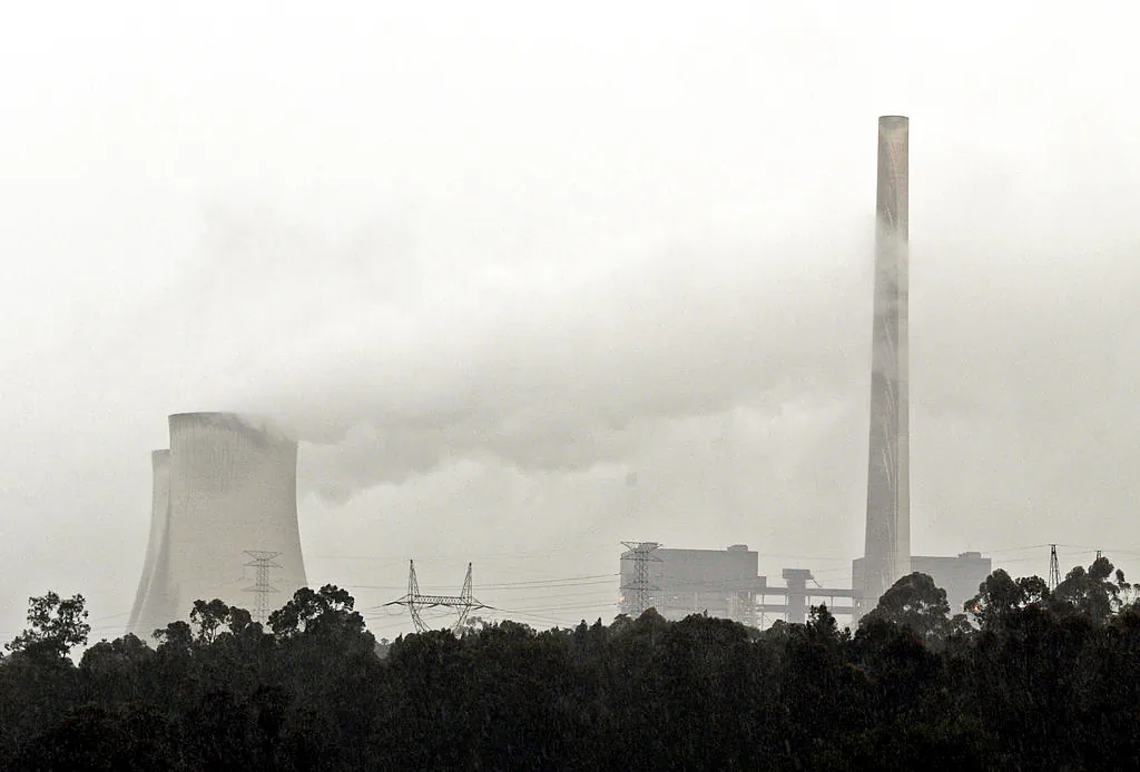 Bayswater Power Station near Muswellbrook in the Hunter Valley in Australia, on July 28, 2010. (TORSTEN BLACKWOOD/AFP via Getty Images)