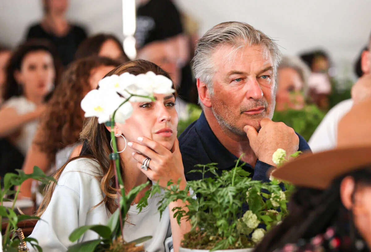 Hilaria and Alec Baldwin attend the Tribeca Festival Welcome Lunch during the 2021 Tribeca Festival at Pier 76 in New York City on June 9, 2021. (Cindy Ord/Getty Images for Tribeca Festival)