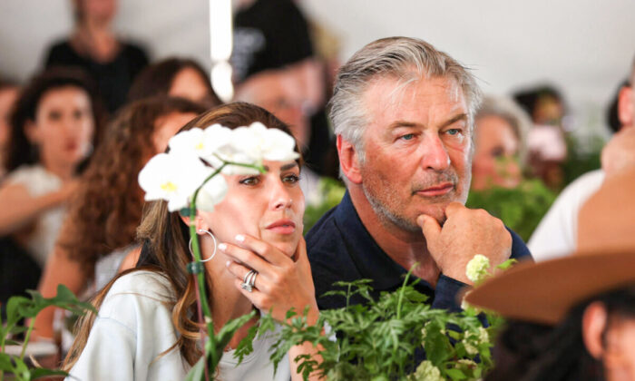 Hilaria and Alec Baldwin attend the Tribeca Festival Welcome Lunch during the 2021 Tribeca Festival at Pier 76 in New York City on June 9, 2021. (Cindy Ord/Getty Images for Tribeca Festival)