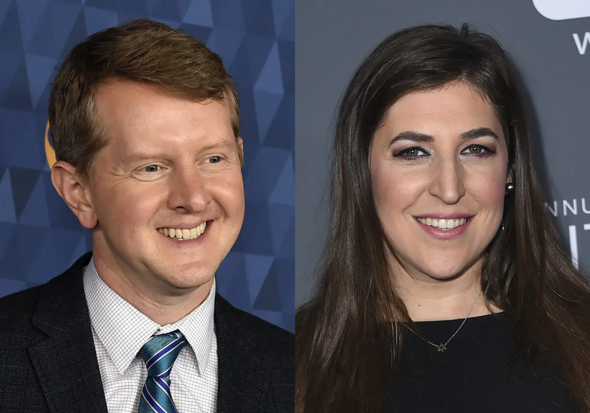 (Left) Ken Jennings appears at the 2020 ABC Television Critics Association Winter Press Tour in Pasadena, Calif., on Jan. 8, 2020. (Right) Actress Mayim Bialik appears at the 23rd annual Critics' Choice Awards in Santa Monica, Calif., on Jan. 11, 2018. (AP Photo)