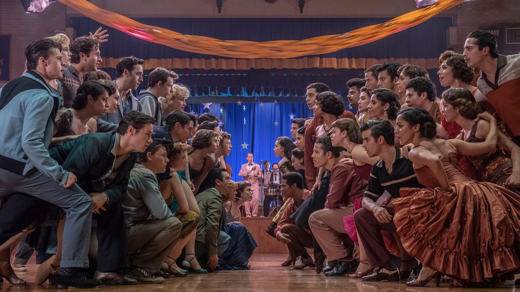 The Jets and the Sharks face off in Steven Spielberg's 2021 update of "West Side Story." (Twentieth Century Studios)