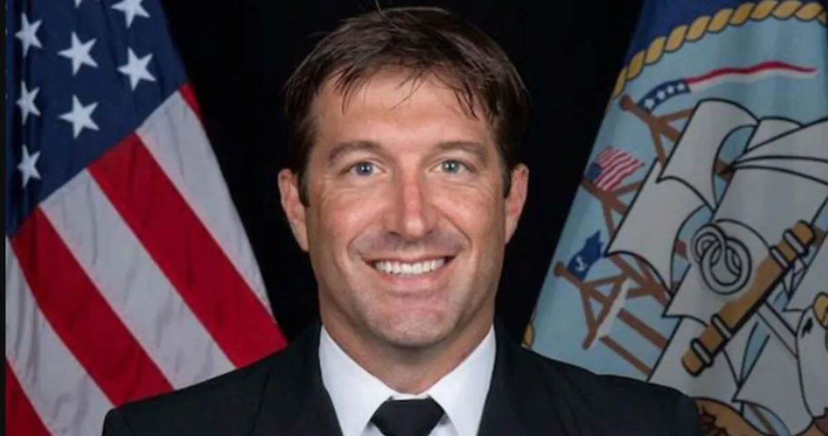 An undated portrait of Cmdr. Brian Bourgeois, commanding officer of SEAL Team 8. Bourgeois died Dec. 7, 2021 at Norfolk Sentara General Hospital in Norfolk, Virginia, after sustaining injuries during training on Dec. 4 in Virginia Beach, Virginia. (U.S. Navy Photo)