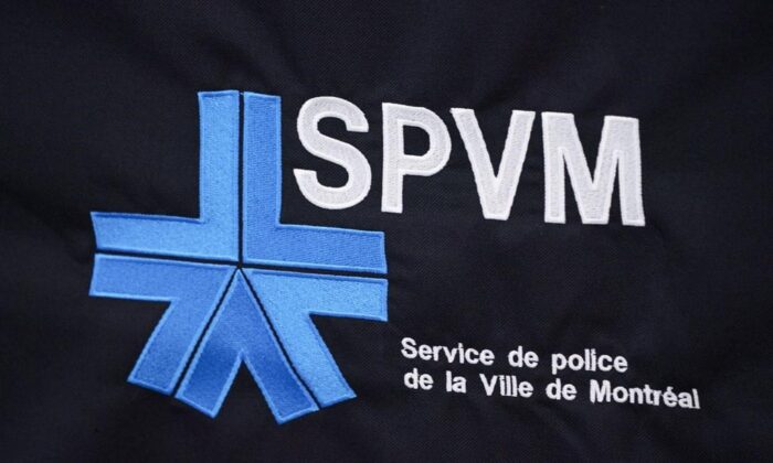 The Montreal Police logo is seen in Montreal, July 8, 2020. (The Canadian Press/Paul Chiasson)