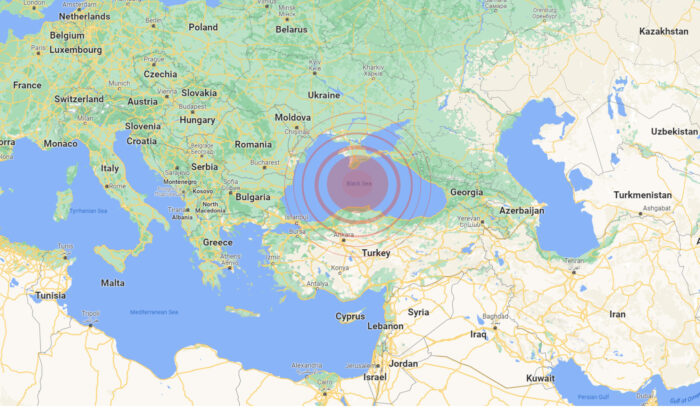 Black Sea (Screenshot/Google Maps via The Epoch Times)