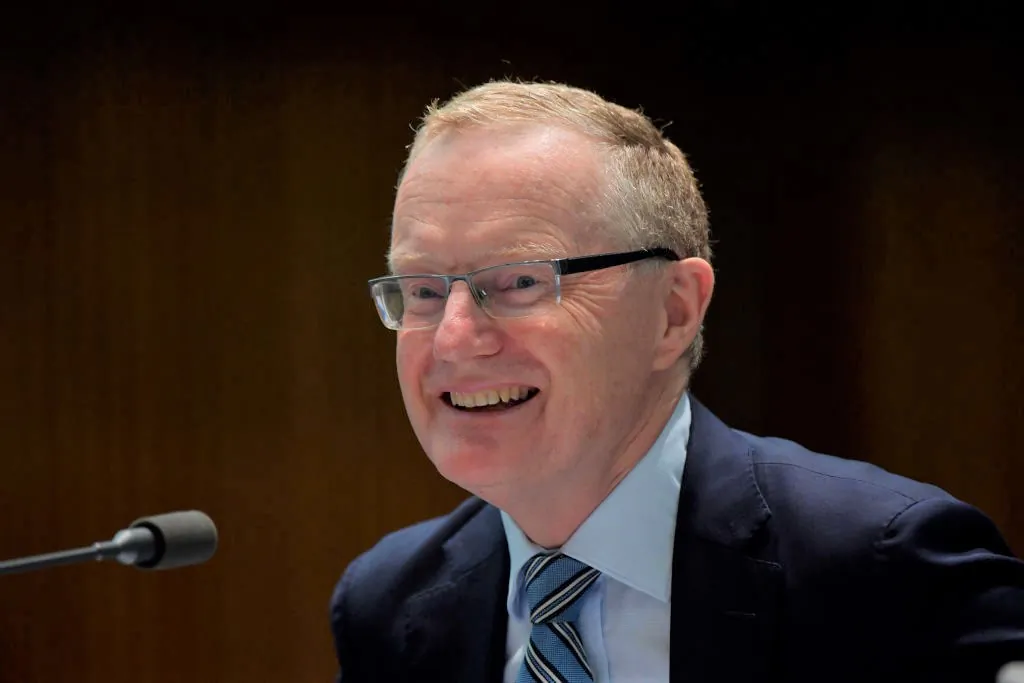 Reserve Bank Governor Philip Lowe at the Standing Committee on Economics at Parliament House in Canberra, Australia on Feb. 5, 2021. (Sam Mooy/Getty Images)