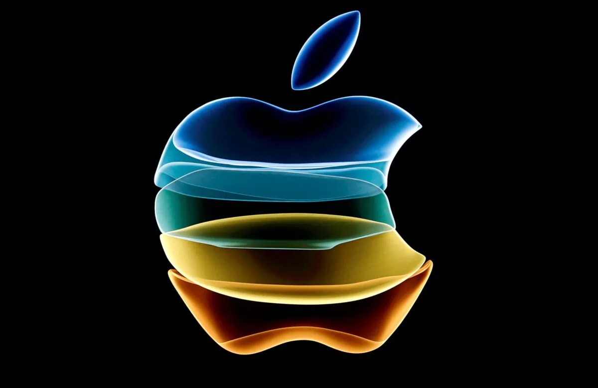 The Apple logo is displayed at an event at the company's headquarters in Cupertino, Calif., on Sept. 10, 2019. (Stephen Lam/Reuters)